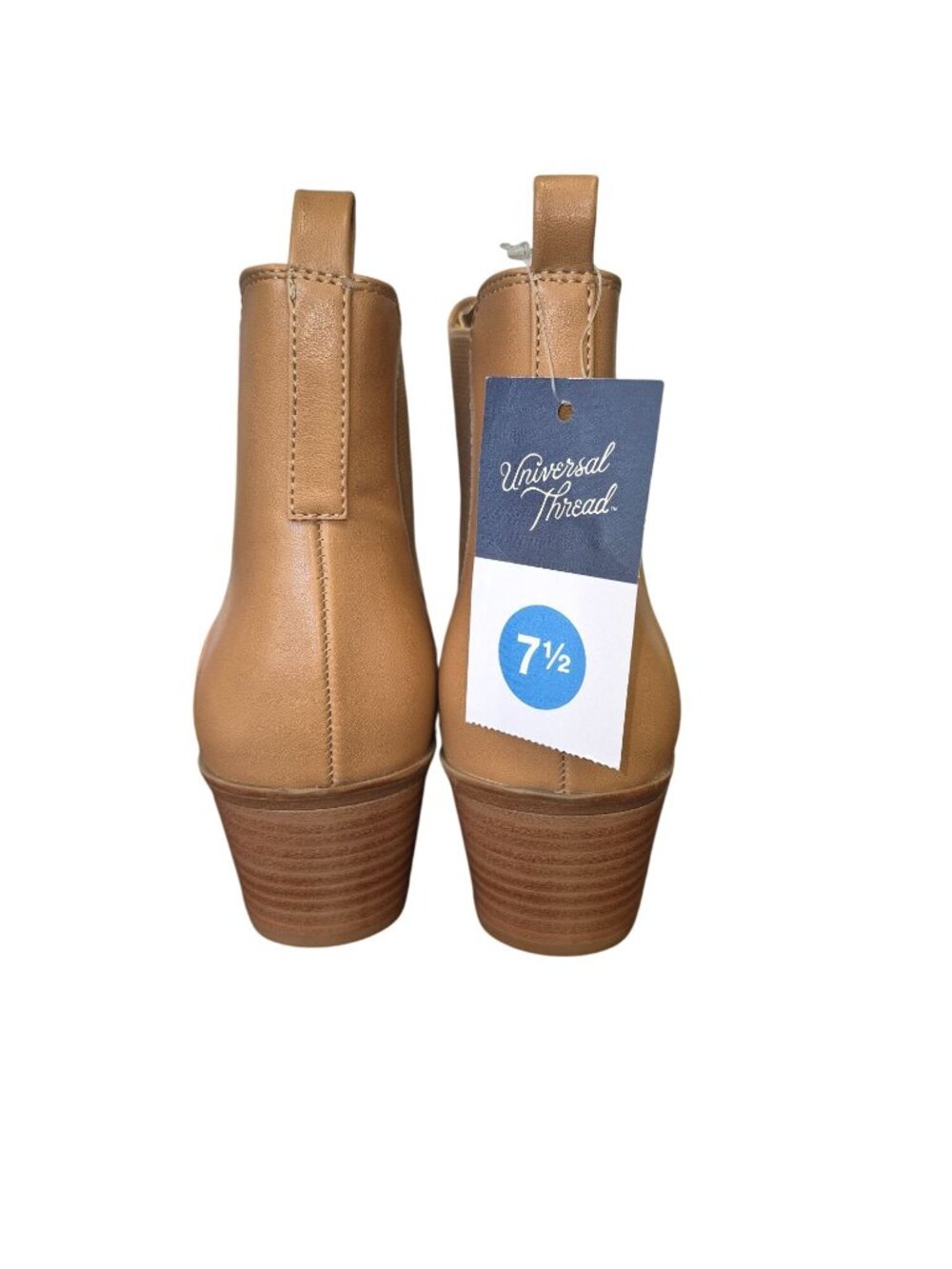 Universal Thread Women's Rosemary Chelsea Boots Size 7.5 Faux Leather Carmel Col - Picture 6 of 10